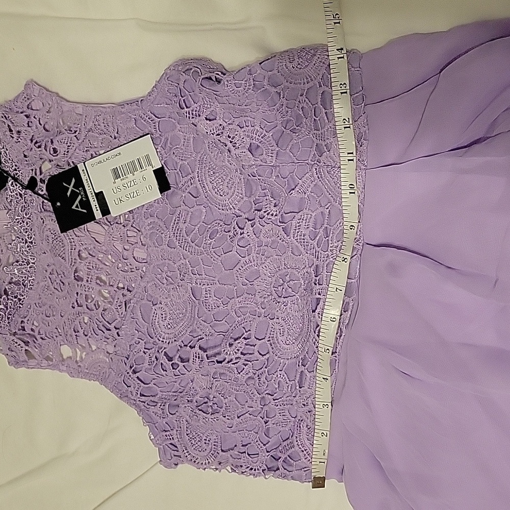 NWT Lilac High Neck Crochet Maxi Dress Vestido - Picture 5 of 9